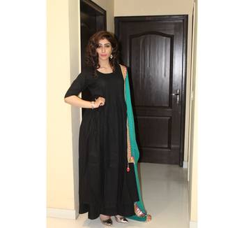 Black printed rayon kurtas and kurtis with palazzo 2