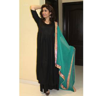 Black printed rayon kurtas and kurtis with palazzo 3