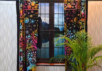 Elephant decor door window indian curtain hanging tapestry boho hippie valances 4