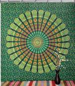 Hook tapestry curtain 2 valances drape panel boho decor window curtain drape handmade curtain tapestry throw