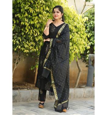 Black printed cotton kurtas and kurtis with palazzo 2