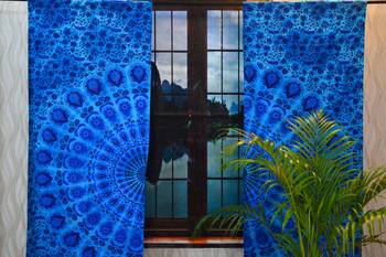 Mandala bedroom window curtains indian drape balcony room decor curtain boho set 3