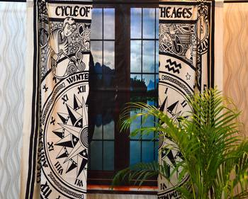 Indian celtic curtain mandala cotton hippie tapestry door decor window curtains 4