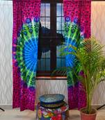 Door window mandala indian curtain bohemian tapestry drape panel cotton valance