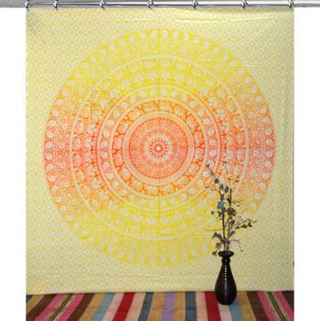 Mandala window hook curtains drape balcony room decor curtain boho set ethnic set hook tapestry 2