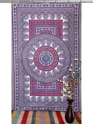 Boho living room hook curtains bohemian curtains for bedroom tie dye tapestry curtains mandala hippie dorm decor 2
