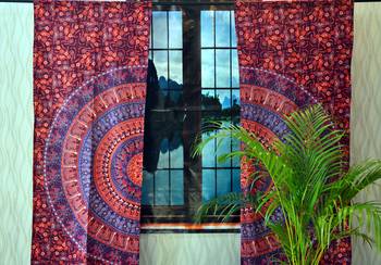 Indian mandala door curtain cotton hippie tapestry decor window curtain wall art 3