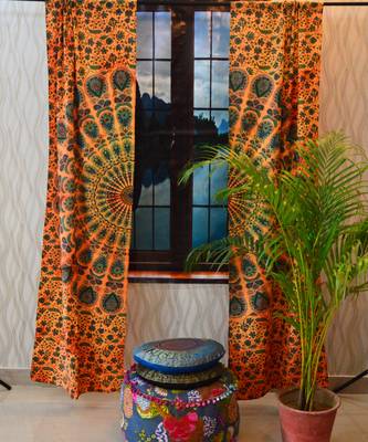 Tie dye mandala curtains throw tapestry drapes window treatment curtain tapestry 1