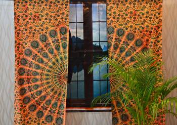 Tie dye mandala curtains throw tapestry drapes window treatment curtain tapestry 3