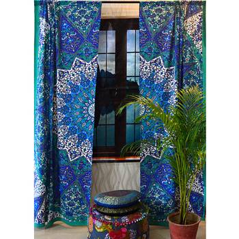 Star mandala curtains hippie wall decor tapestry wall hanging bohemian valances 2