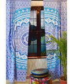 Door window boho curtains ombre mandala tapestry drape panel sheer scarf divider