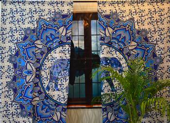 Elephant mandala curtains tapestry drapes window valances bohemian throw curtain 3