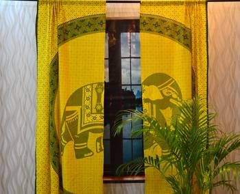 Indian curtains hippie mandala tapestry wall hanging bohemian valances decor art 2