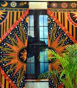 Cotton mandala curtains indian celtic wall drapery 2 valances panel scarf hippie