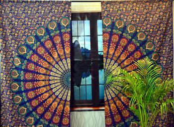 Indian mandala wall hanging bohemian curtains tapestry wall curtain valances art 1