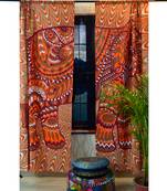 Psychedelic elephant window hanging tapestry cotton curtains indian new valances