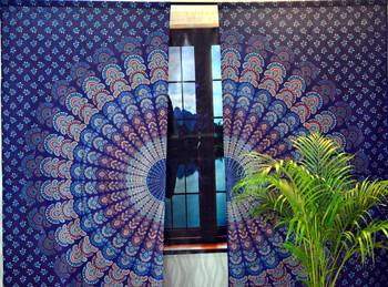 Door curtain mandala cotton hippie tapestry decor window curtain bedroom decor 3