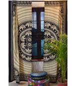 Indian round elephant mandala curtain hippie bohemian handmade include 2 panel set queen tapestry, drapes & valances