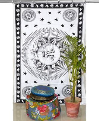 Mandala tapestry gypsy home decor panel set bohemian curtain room divider blackout balcony sheer curtain 1