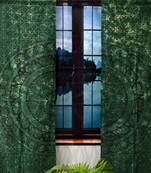 Indian mandala tie dye green curtain hippie bohemian handmade include 2 panel set twin tapestry, drapes & valances