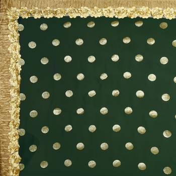 Green embroidered georgette saree with blouse 5