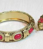 ETHNIC RED STONE JHUMKI BRACELET