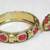 Ethnic Red Stone Jhumki Bracelet