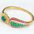 FINE QUALITY  EMERALD RUBY STUD BRACELET