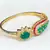 FINE QUALITY  EMERALD RUBY STUD BRACELET