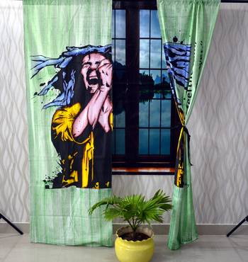 Indian mandala curtain hippie bohemian handmade include 2 panel set twin bob marley tapestry, drapes & valances 3