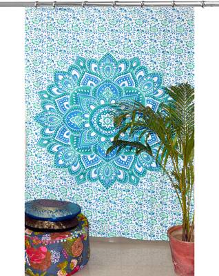 Boho living room hook curtains bohemian curtains for bedroom tapestry curtains mandala hippie dorm decor 2