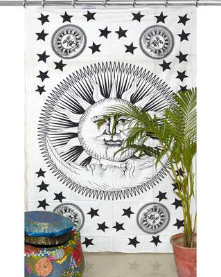 Mandala tapestry gypsy home decor panel set bohemian curtain room divider blackout balcony sheer curtain 2