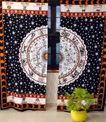 Indian horoscope mandala curtain hippie bohemian handmade star include 2 panel set queen tapestry, drapes & valances