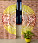 Ombre mandala curtain hippie bohemian handmade include 2 panel set queen tapestry, drapes & valances
