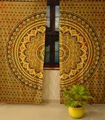 Indian mandala curtain gypsy hippie bohemian handmade ombre include 2 panel set queen tapestry, drapes & valances