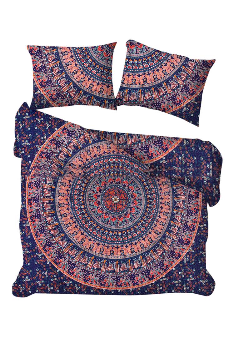 Indian Mandala Duvet Cover Indian Cotton Throw Doona Cover Blanket Set