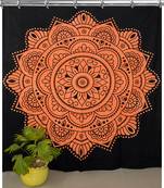 Boho living room hook curtains bohemian curtains for bedroom tapestry curtains mandala hippie dorm decor