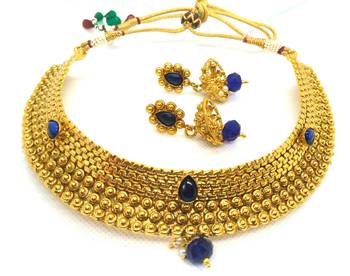 Blue agate south indian jewellery 1