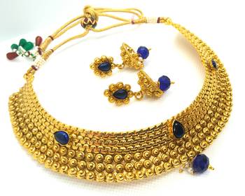 Blue agate south indian jewellery 2