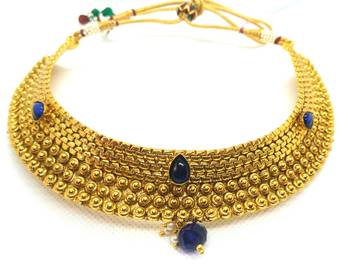 Blue agate south indian jewellery 3