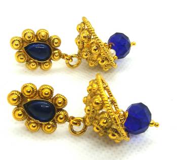 Blue agate south indian jewellery 4