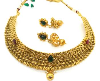 Multicolor agate south indian jewellery 1