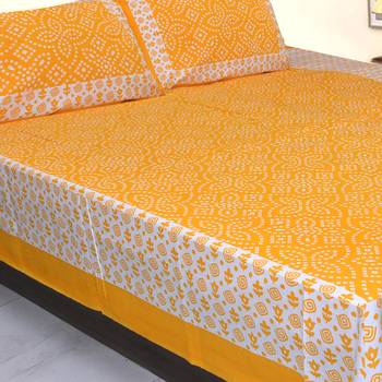 Yellow Cotton Bed-Sheets 2