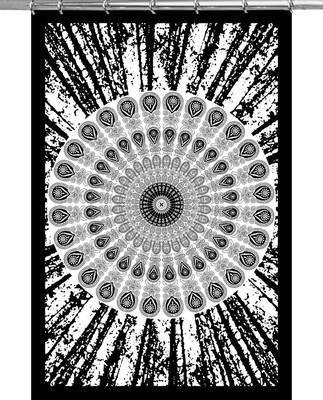 Boho living room hook curtains bohemian curtains for bedroom tie dye tapestry curtains mandala hippie dorm decor 1