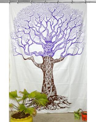 Hook tapestry curtain 2 valances drape panel boho decor window curtain drape handmade curtain tapestry throw 1