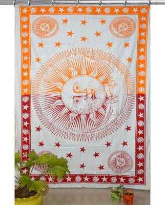 Mandala print curtain valance set dorm hook tapestry drape balcony room decor curtain boho set hippie 1