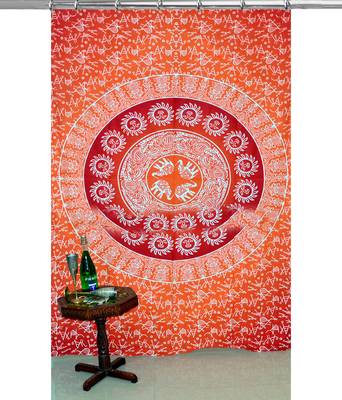 Mandala bedroom drape balcony room decor curtain boho set tapestry curtains drapes valances bohemian 1