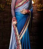 Multicolor woven crepe saree with blouse