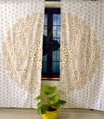 Gold ombre mandala indian curtain handmade include 2 panel set gold ombre mandala queen indian tapestry