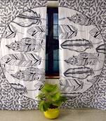 Indian leaf mandala curtain hippie bohemian handmade include 2 panel set queen tapestry, drapes & valances